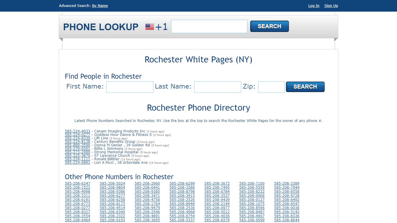 Rochester White Pages - Rochester Phone Directory Lookup