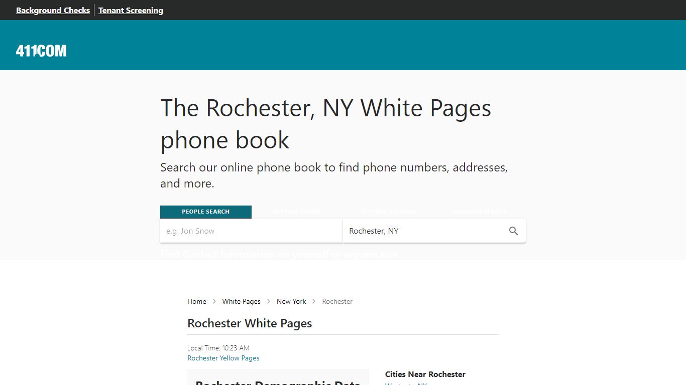 Rochester White Pages - Phone Books in New York (NY) | 411